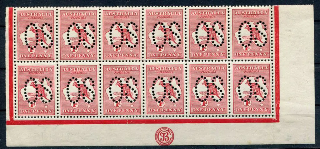 1913 1st Watermark 1d red, Die I lower right JBC ... Image 1++