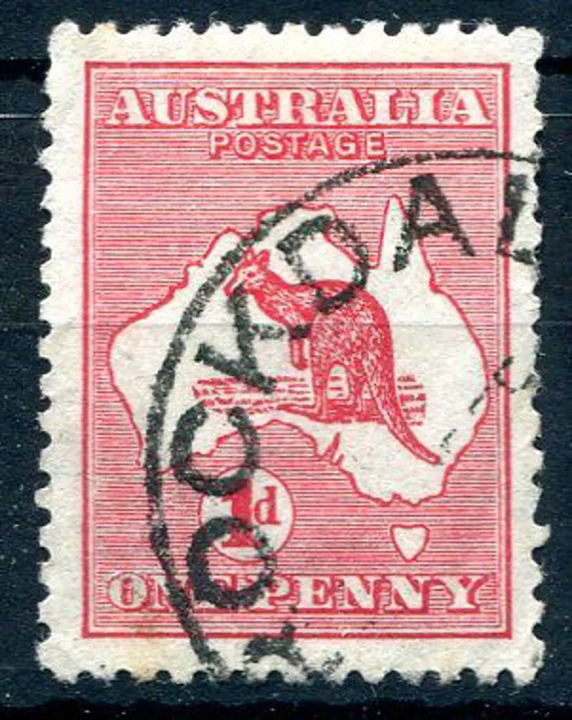 1913 1st Watermark 1d red, Die II, with sideways ... Image 1++