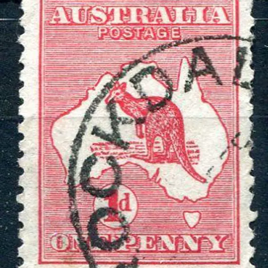 1913 1st Watermark 1d red, Die II, with sideways ...