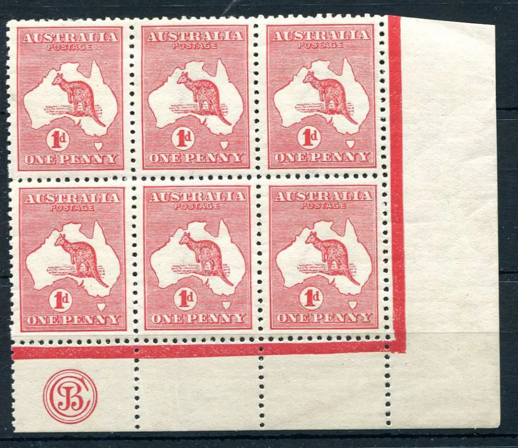 1913 1st Watermark 1d red, Die IIA, JBC monogram ... Image 1++