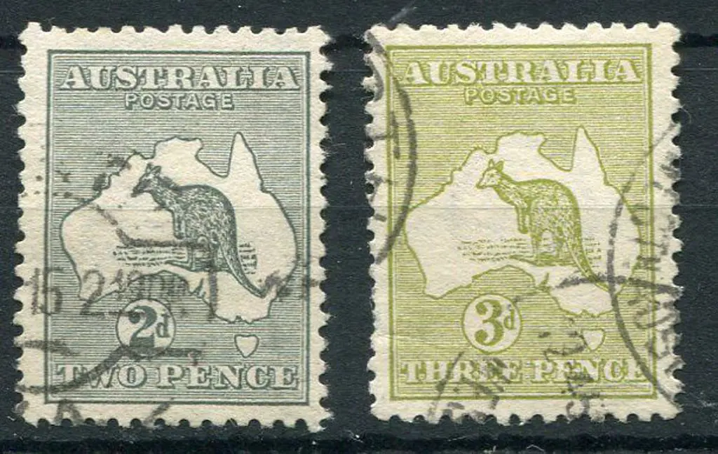 1913 1st Watermark 2d grey & 3d olive both with ... Image 1++