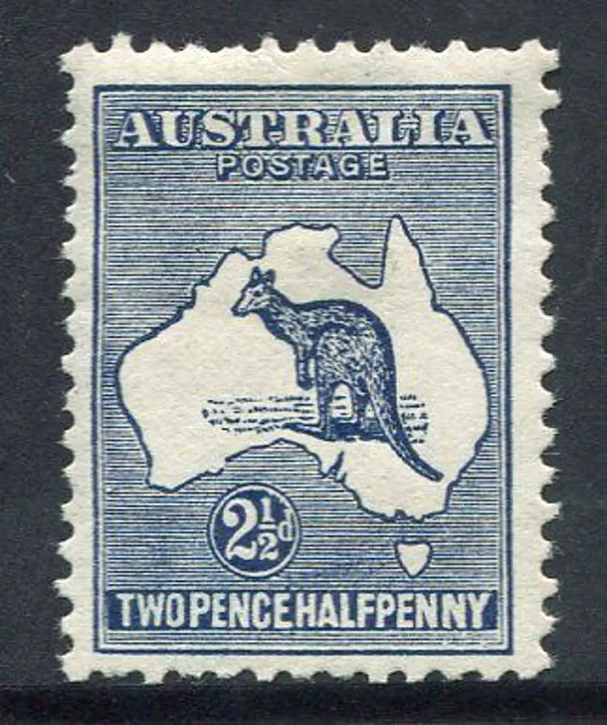 1913 1st Watermark 2½d indigo aniline. MLH, a ... Image 1++
