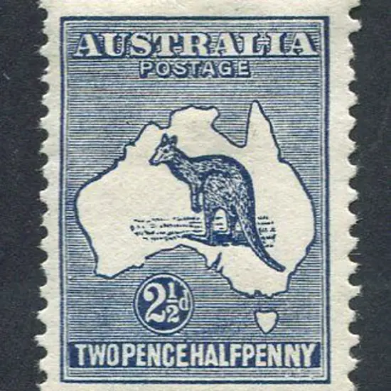 1913 1st Watermark 2½d indigo aniline. MLH, a ...