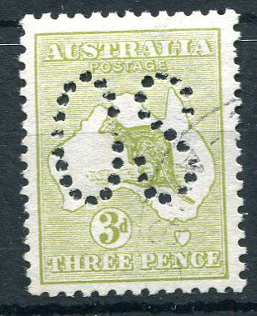 1913 1st Watermark 3d olive, Die I perfined large ... Image 1++