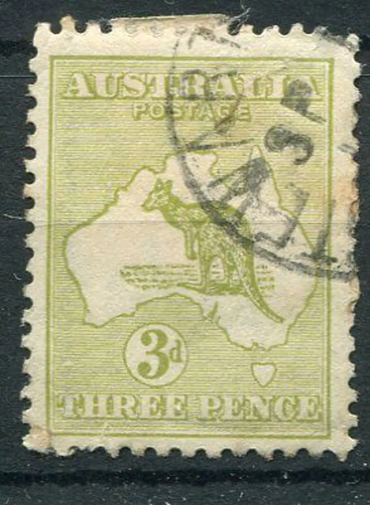 1913 1st Watermark 3d olive, Die II in early state ... Image 1++