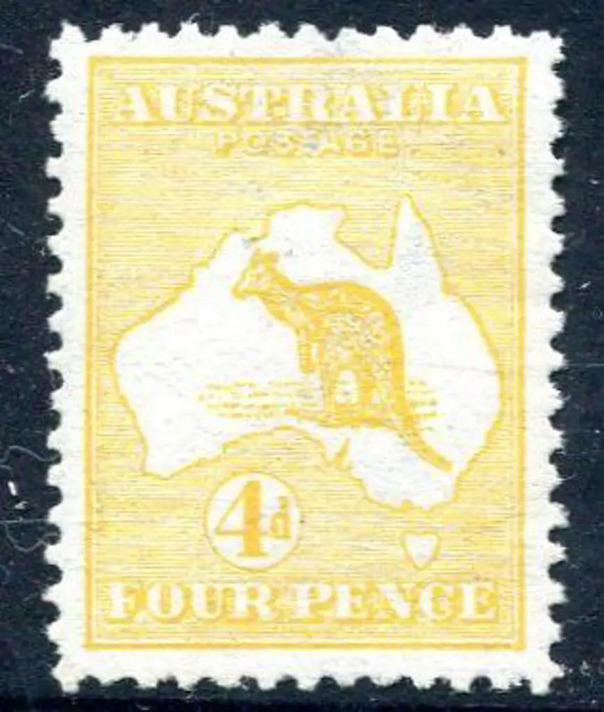 1913 1st Watermark 4d orange (Aniline). Fresh MLH ... Image 1++