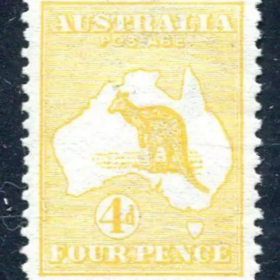 1913 1st Watermark 4d orange (Aniline). Fresh MLH ...