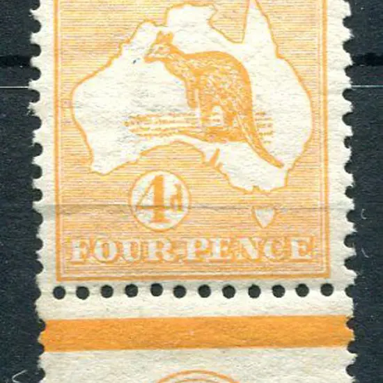 1913 1st Watermark 4d orange CA Monogram single. ...