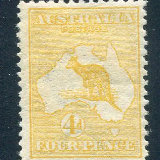 1913 1st Watermark 4d orange-yellow. MLH with good ...