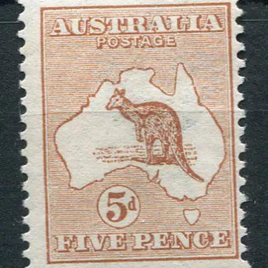 1913 1st Watermark 5d chestnut, Die II. MUH, ...