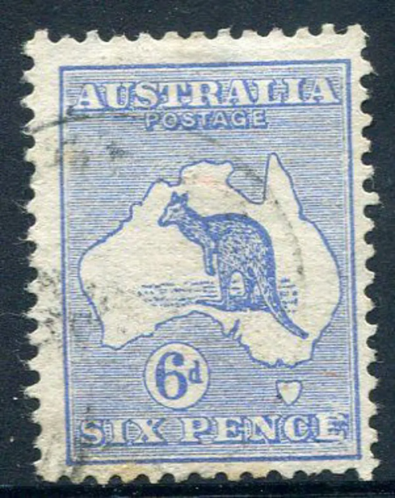 1913 1st Watermark 6d ultramarine with "deformed ... Image 1++