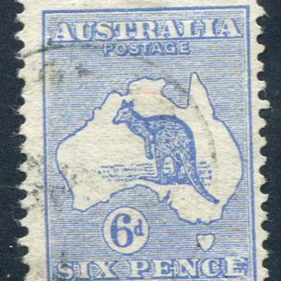 1913 1st Watermark 6d ultramarine with "deformed ...