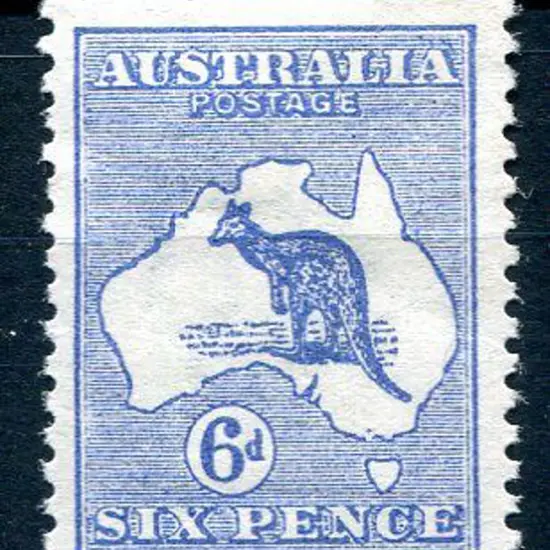 1913 1st Watermark 6d ultramarine with "white flaw ...