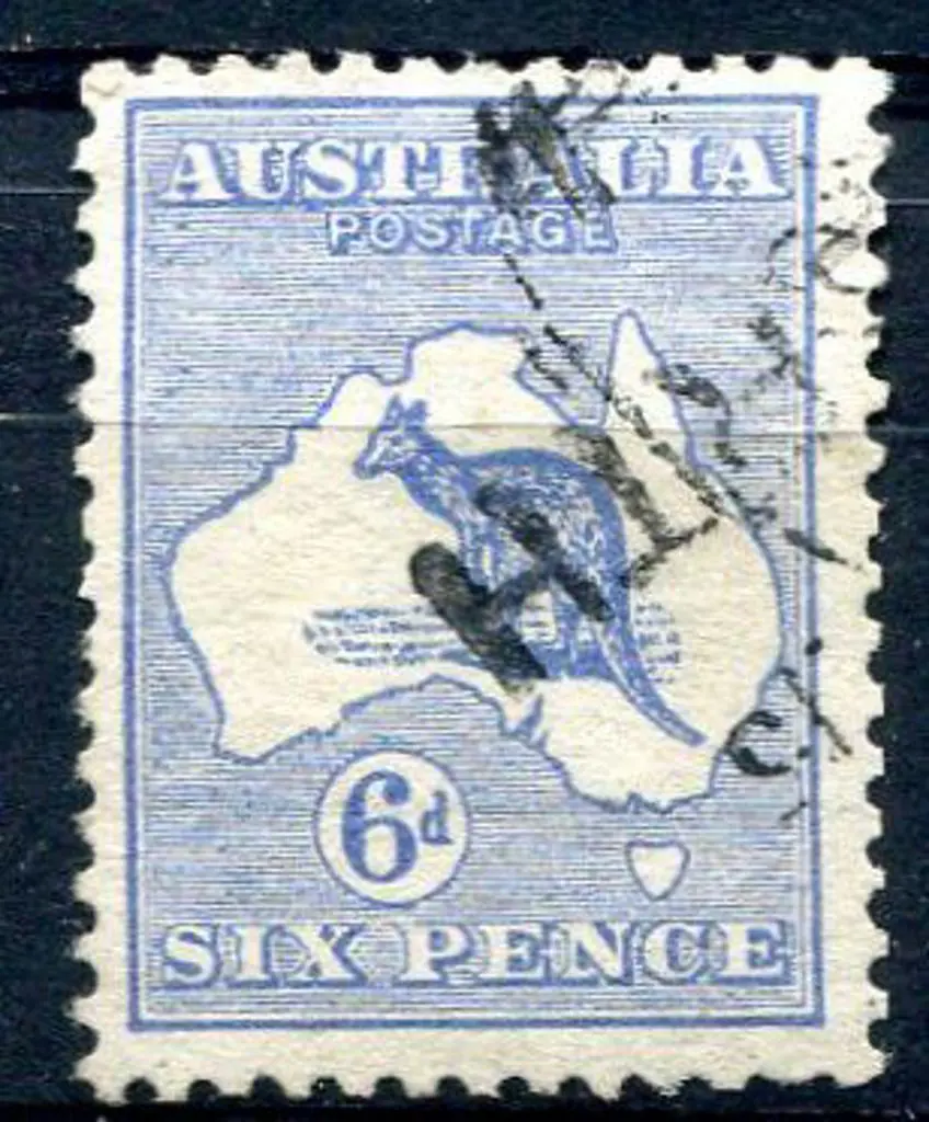 1913 1st Watermark 6d blue with inverted wmk. Fine ... Image 1++