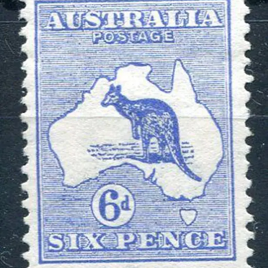 1913 1st Watermark 6d deep blue. Fresh MLH. ACSC ...