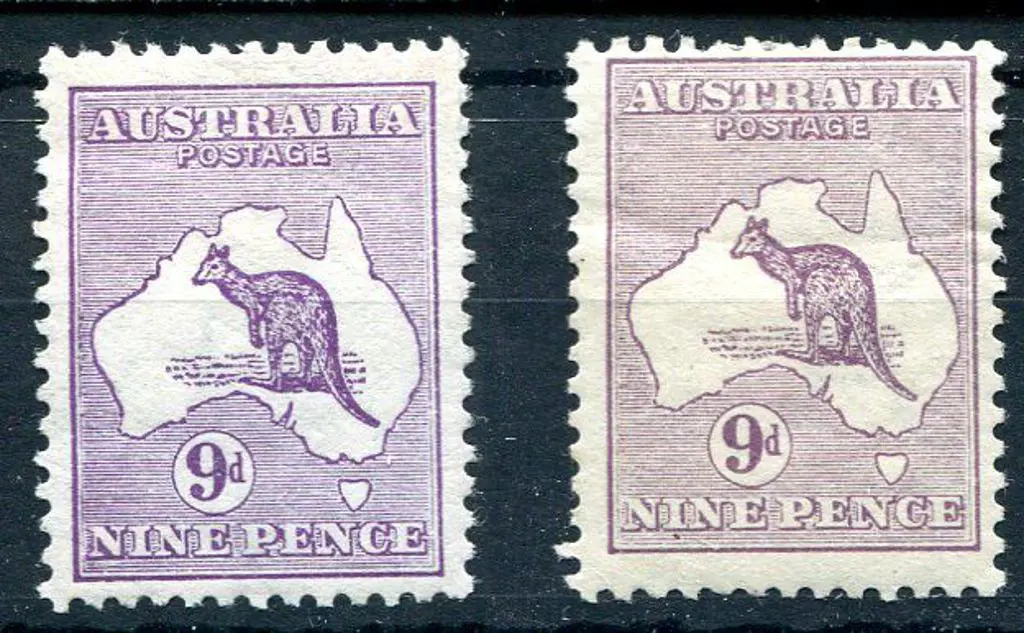 1913 1st Watermark 9d violet & 9d pale violet, ... Image 1++