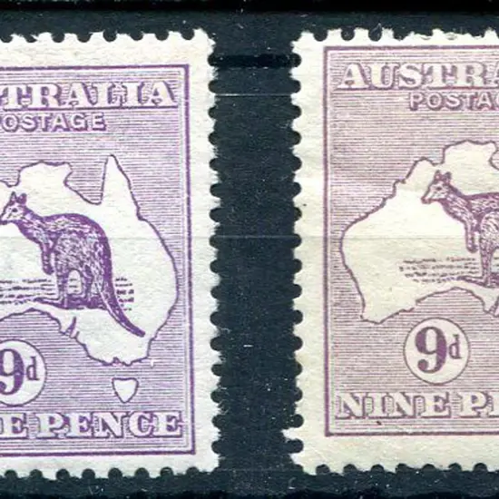1913 1st Watermark 9d violet & 9d pale violet, ...