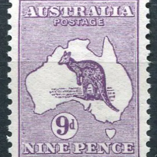 1913 1st Watermark 9d violet Kangaroo, Die 2. MUH, ...