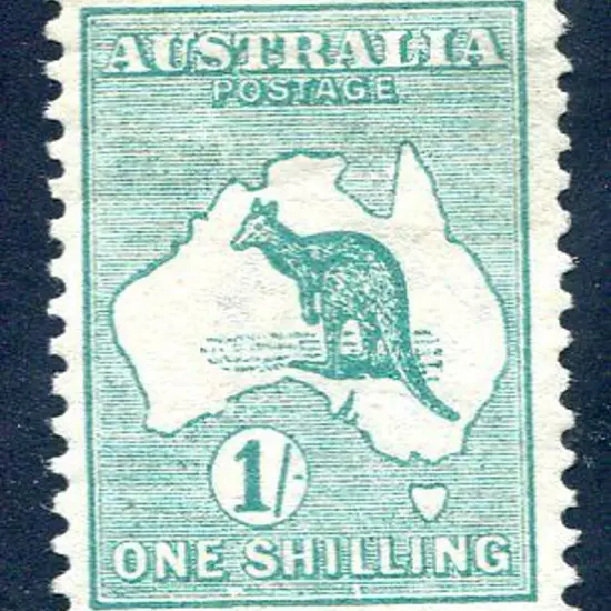 1913 1st Watermark 1/- green aniline with shading ...