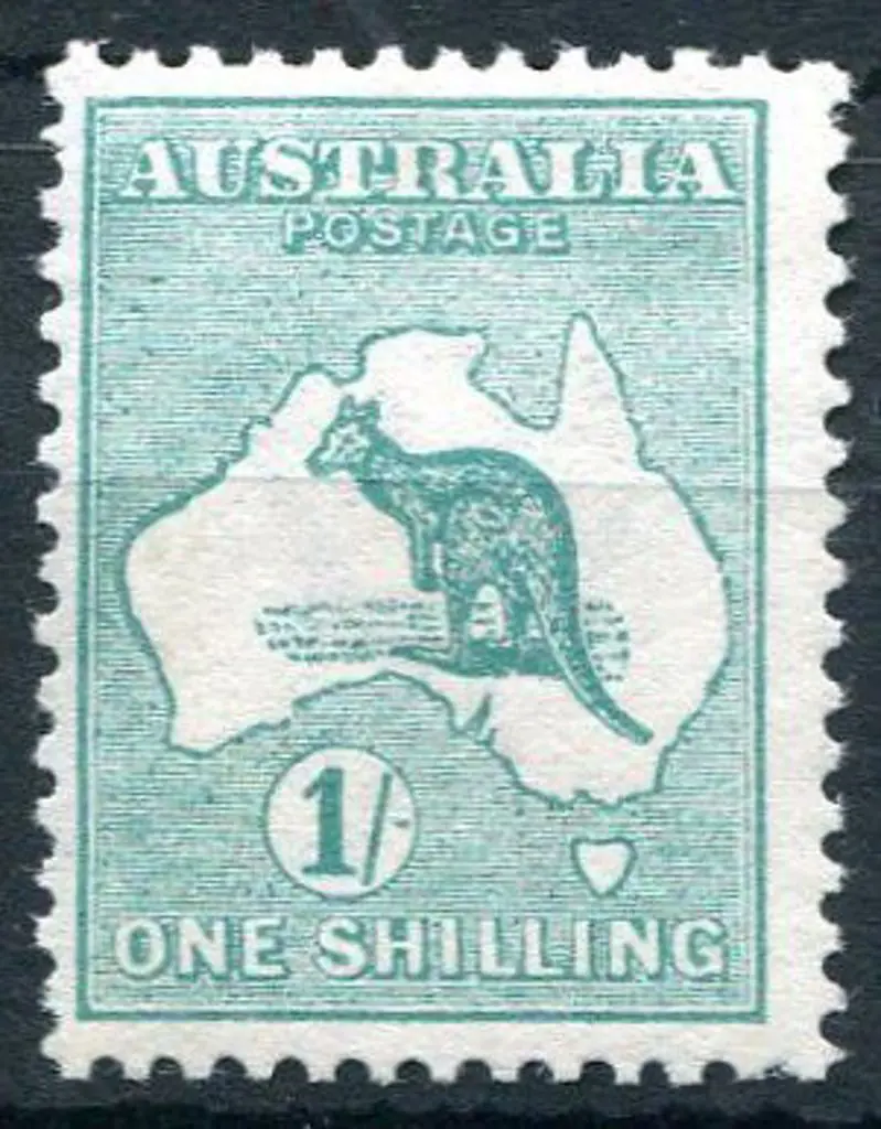 1913 1st Watermark 1/- green, Die II. Fresh MUH, ... Image 1++