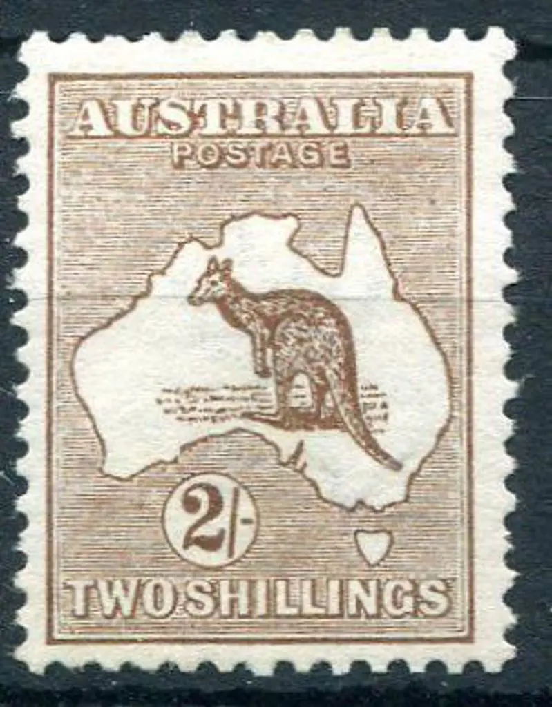 1913 1st Watermark 2/- brown, Die II. MLH, good ... Image 1++