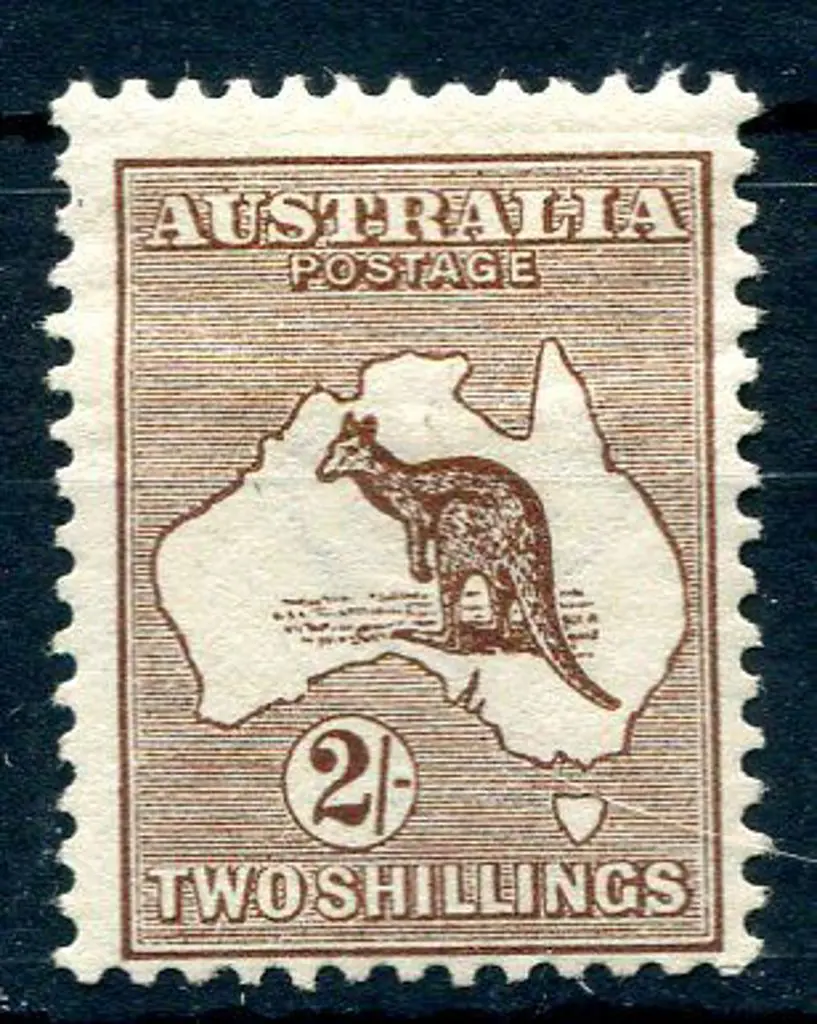1913 1st Watermark 2/- dark brown with strong ... Image 1++