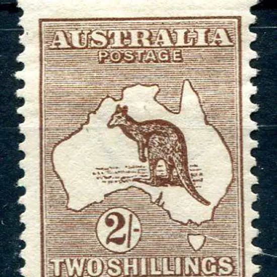 1913 1st Watermark 2/- dark brown with strong ...