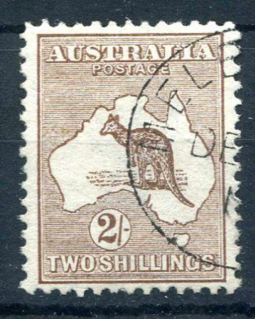 1913 1st Watermark 2/- dark brown. Fine CTO, ... Image 1++