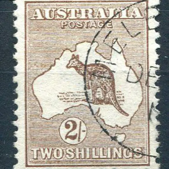 1913 1st Watermark 2/- dark brown. Fine CTO, ...