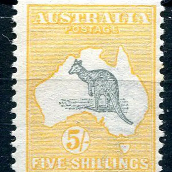 1913 1st Watermark 5/- grey & chrome. Fine MUH, ...