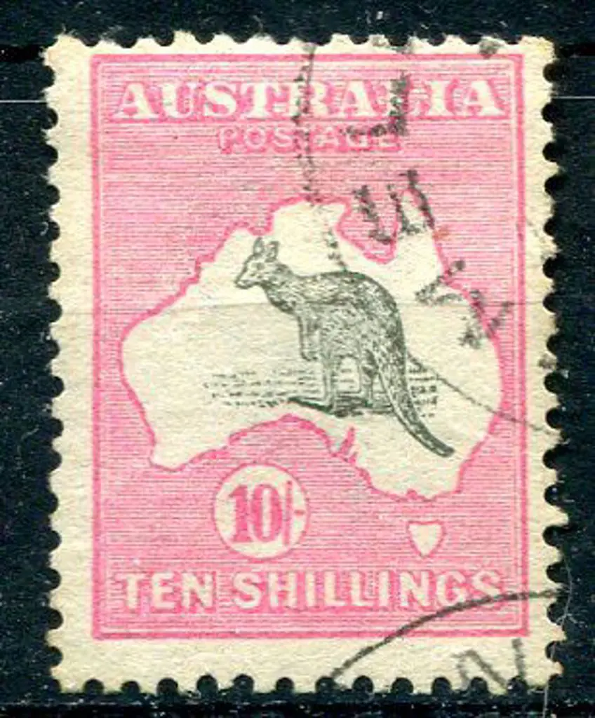1913 1st Watermark 10/- grey & pink. Fine used ... Image 1++
