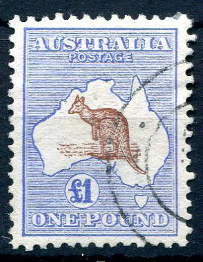 1913 1st Watermark £1 brown & blue. Fine used & a ... Image 1++
