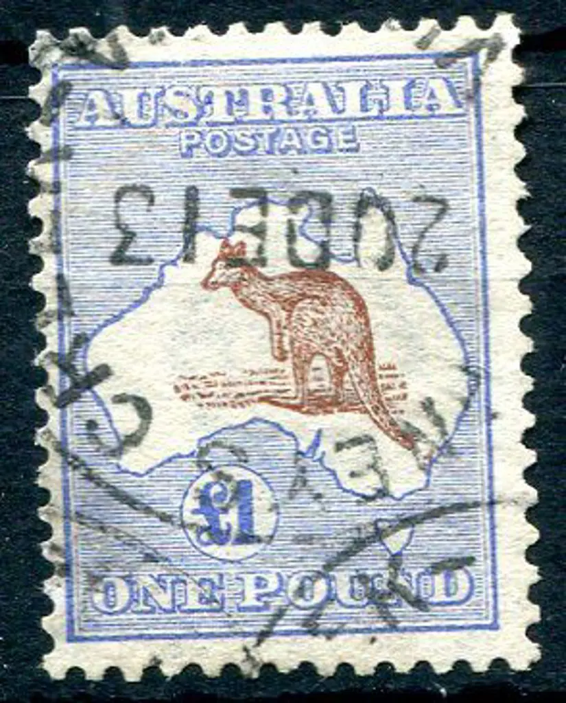 1913 1st Watermark £1 red-brown & blue good to ... Image 1++