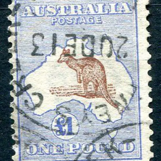 1913 1st Watermark £1 red-brown & blue good to ...