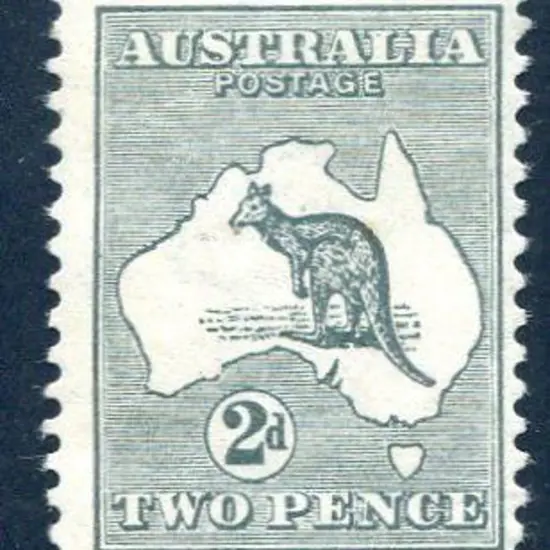 1915 2nd Watermark 2d grey with "cut throat ...