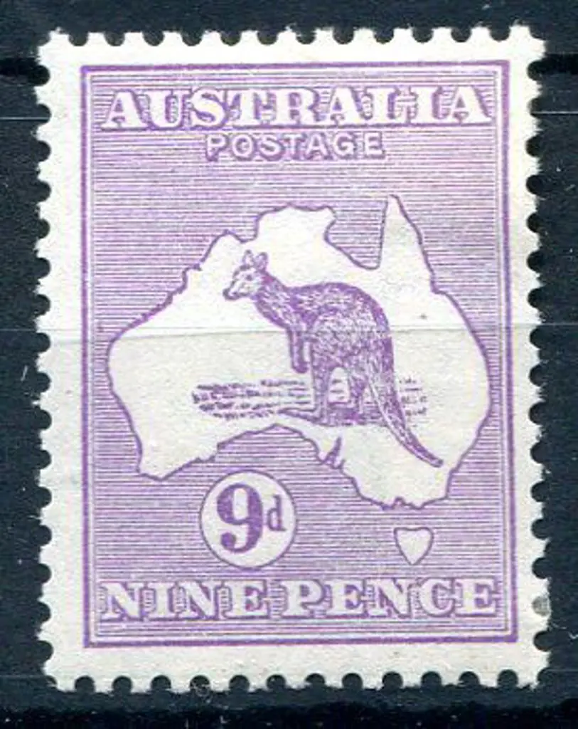 1915 2nd Watermark 9d violet MLH. ACSC 25A, Cat. ... Image 1++