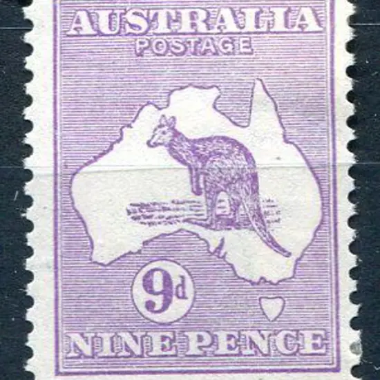 1915 2nd Watermark 9d violet MLH. ACSC 25A, Cat. ...
