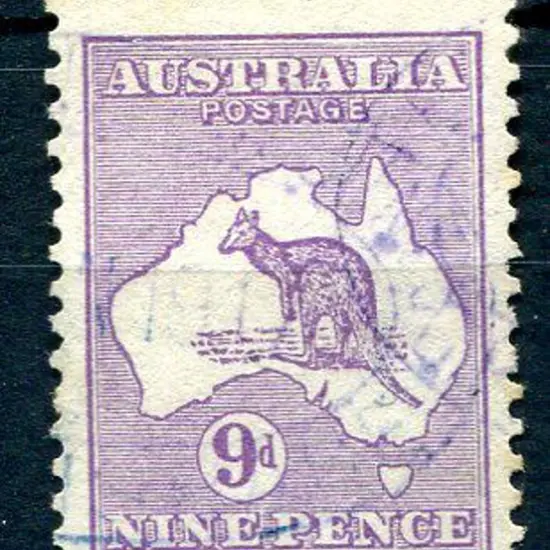 1915 2nd Watermark 9d violet with inverted wmk. ...