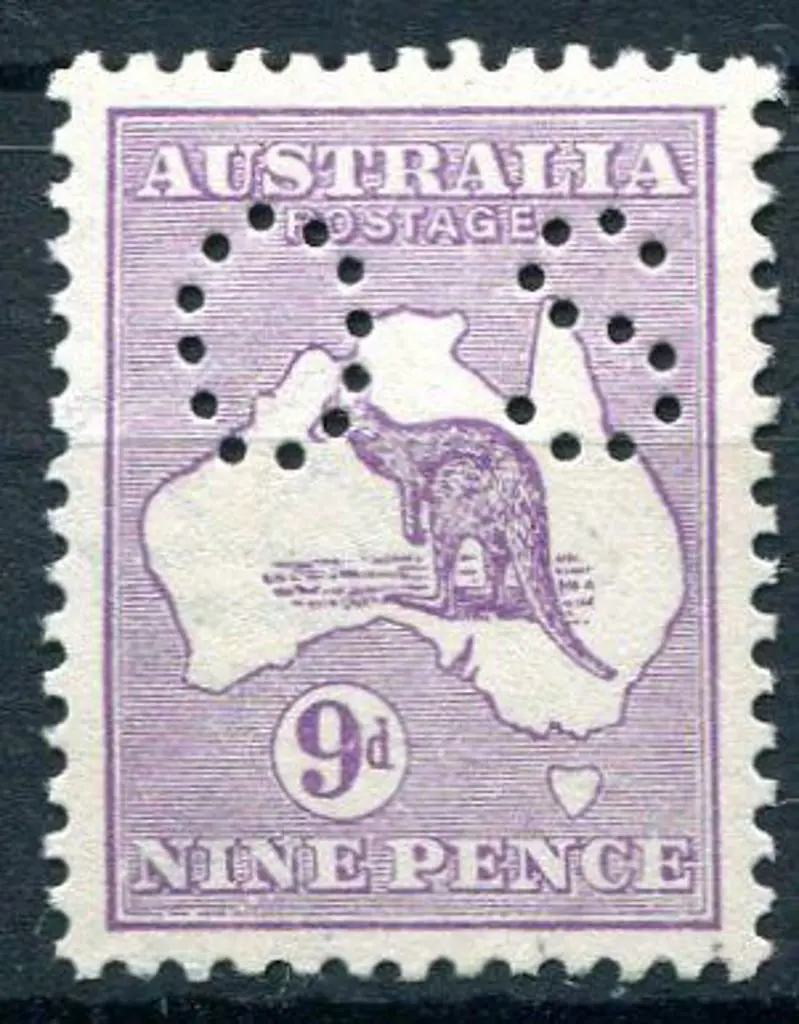 1915 2nd Watermark 9d violet, Die II, perfined ... Image 1++