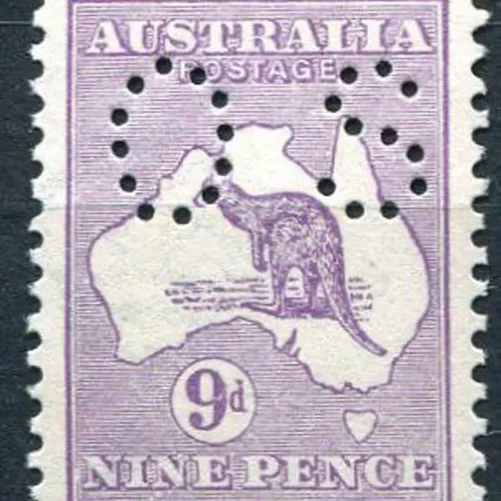1915 2nd Watermark 9d violet, Die II, perfined ...