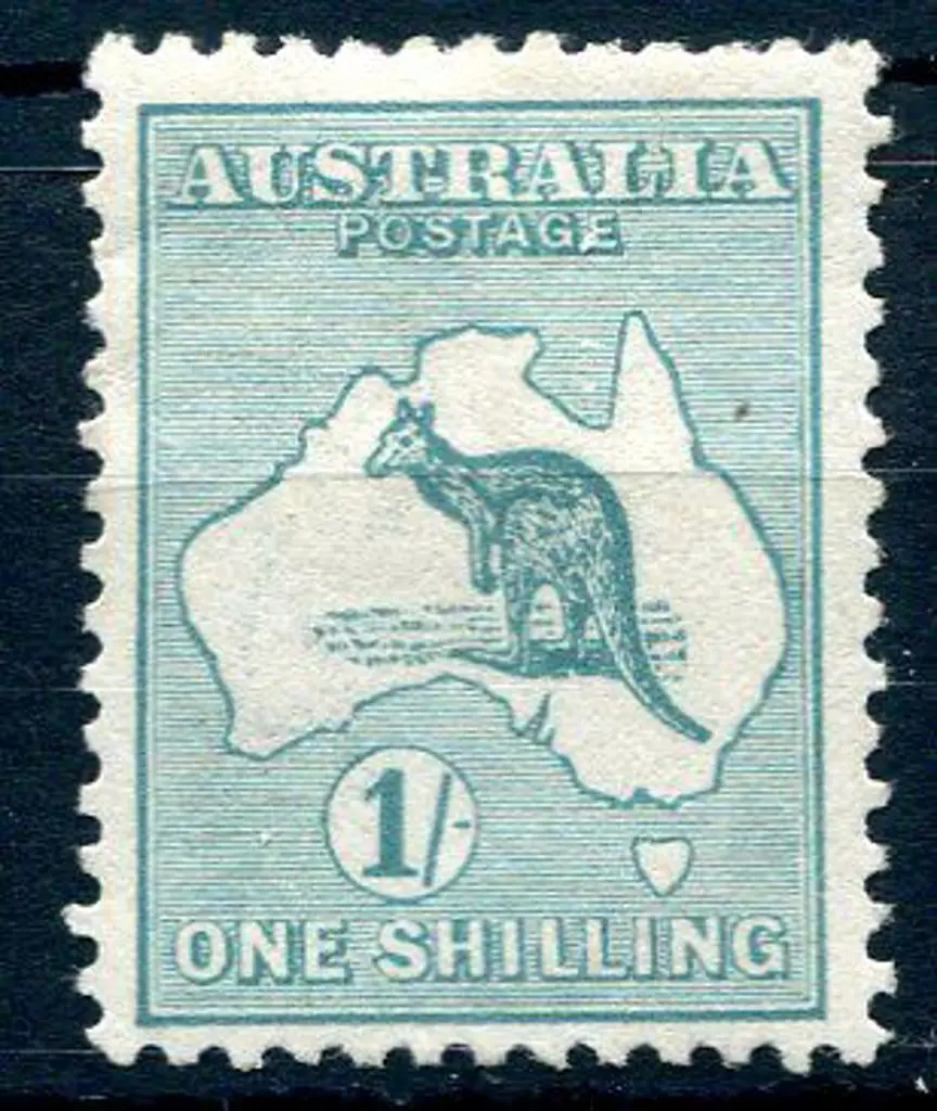 1915 2nd Watermark 1/- green with "white flaws on ... Image 1++