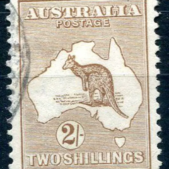 1915 2nd Watermark 2/- light brown. Fine used with ...
