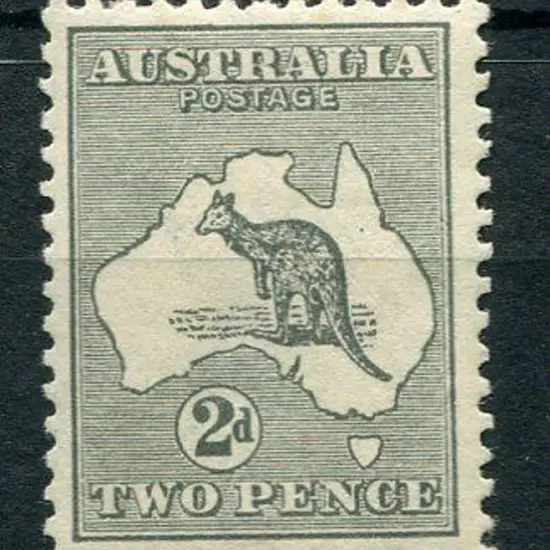 1915/28 3rd Watermark 2d grey with "cut throat ...