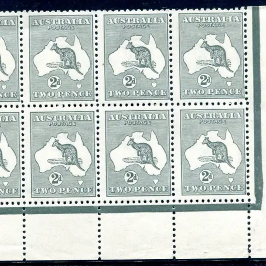 1915/28 3rd Watermark 2d grey, Die I in lower ...