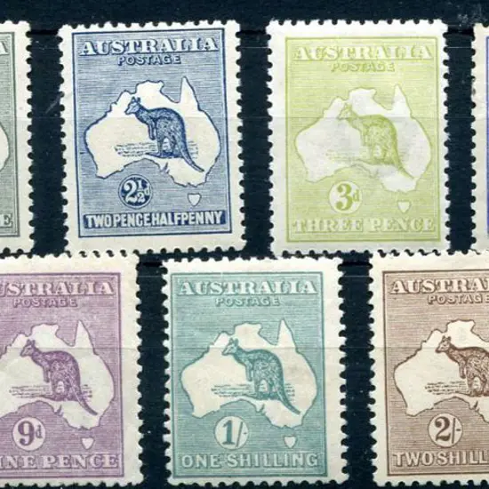 1915/28 3rd Watermark 2d to 5/- 3rd wmk set of 9. ...