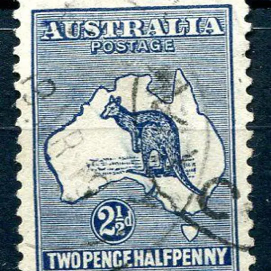 1915/28 3rd Watermark 2½d indigo with "retouch to ...