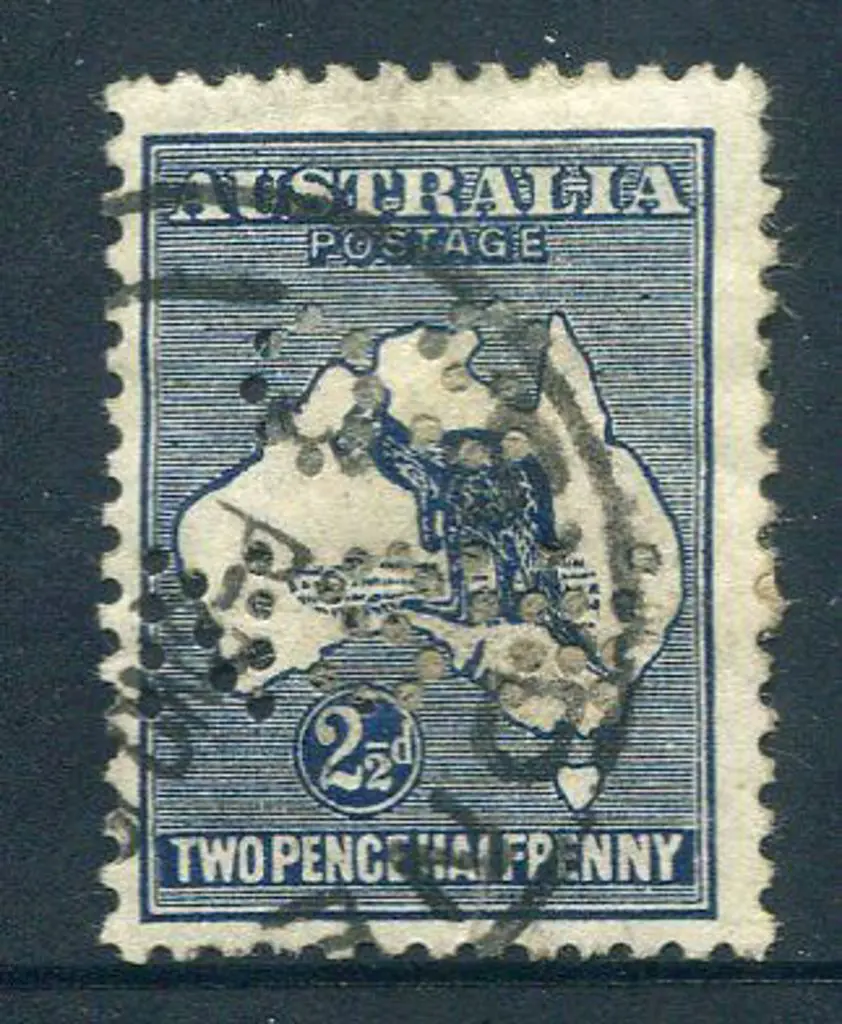 1915/28 3rd Watermark 2½d indigo, Die II perfined ... Image 1++