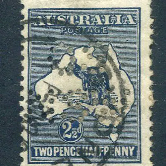 1915/28 3rd Watermark 2½d indigo, Die II perfined ...