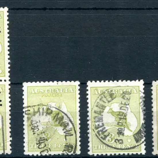 1915/28 3rd Watermark 3d olive vertical perf "OS" ...