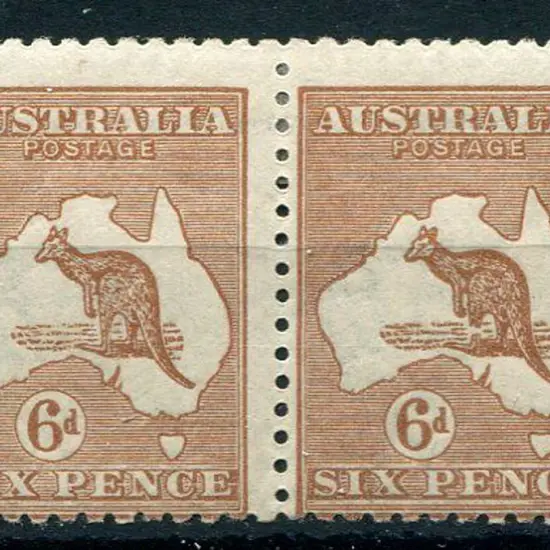 1915/28 3rd Watermark 6d chestnut pair with the ...
